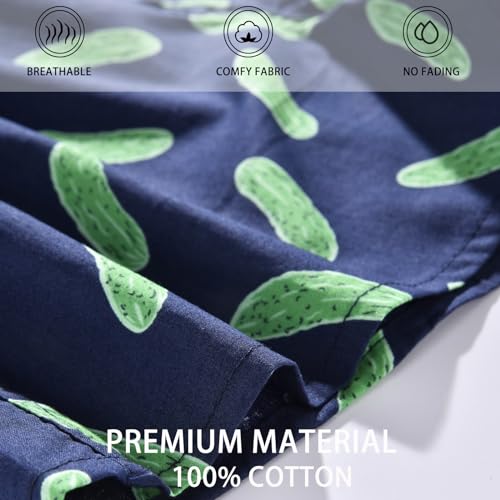 Mens Boxer Shorts Funny Boxers Sleep Short Plaid Cotton Loose Woven Boxers for Men Small Medium Large3