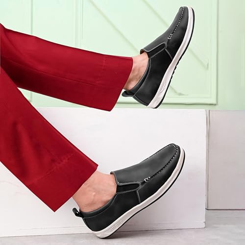 Image of Centrino Walking Loafers for Men | Shoes for Man Stylish | Casual Slip-On Lightweight Moccasins | Cushioned Insole | Breathable Comfortable | Hand-Stitched | Mens Loafer Shoes for Daily Office Outings (9495)