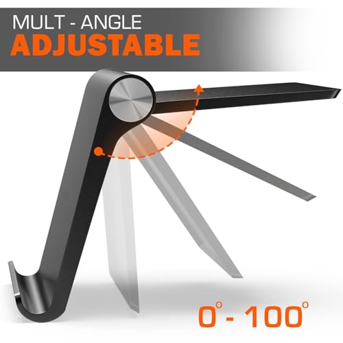 Image of APPUCOCO Adjustable Plastic Mobile Phone Stand | Foldable Desk Stand with Anti-Slip Base | Lightweight Holder for Smartphones & Mini Tablets | Ideal for Office, Home & Online Classes