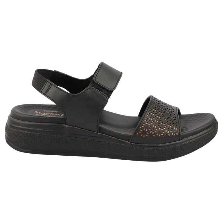 Image of Medifeet Women's Laser Cut Design Sling Back Sandals