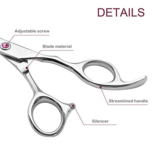 Kids Hair Cutting Scissors Set Professional 6.5 inch Saftey Round Head Hair cut Scissors Kit with Cutting Thinning Scissors Hairdressing Shears Set for Barber Salon ï¼redï¼ - Image 6
