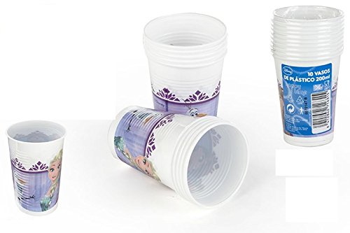 Disney La Reine des Neiges - Lot de 10 gobelets de 9 cm, 200 ML (Color Baby 71631)