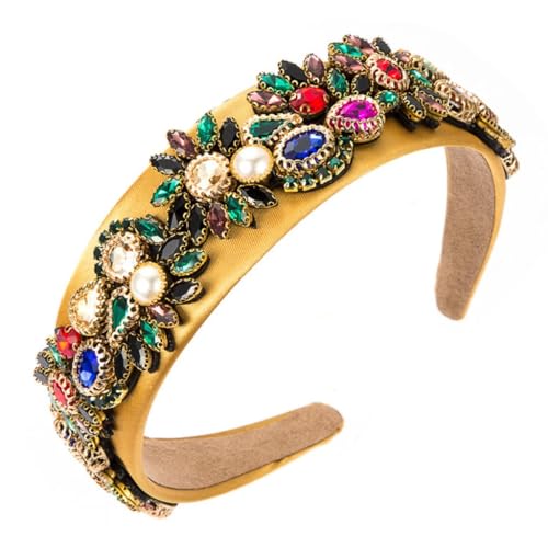 Bandes de cheveux personnalisées tissu diamant accessoire bal baroque