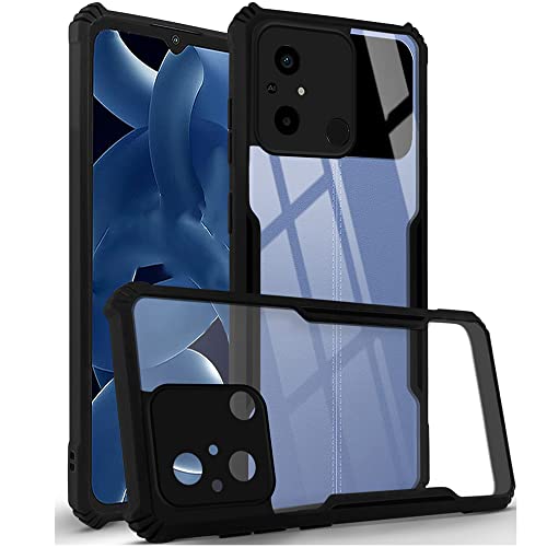 Image of Jkobi Back Cover Case for Xiaomi Redmi 12C (Shockproof with Polycarbonate Clear Panel | Professional Black)