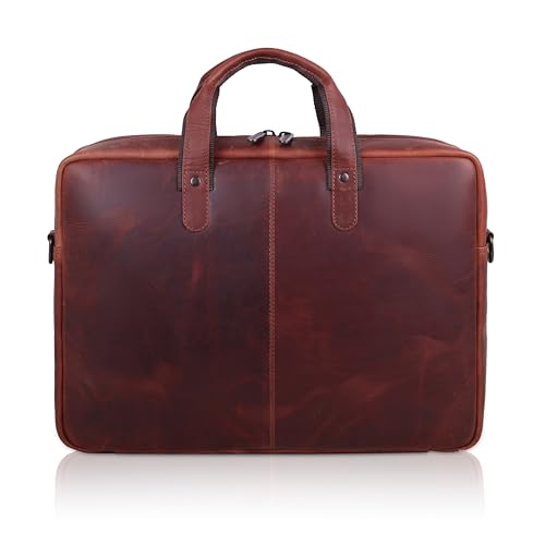 Image of WildHorn Leather Laptop Messenger Bag for Laptop /MacBook up to 15 inch| Padded Laptop Compartment |Office Bag I 365 Days Warranty