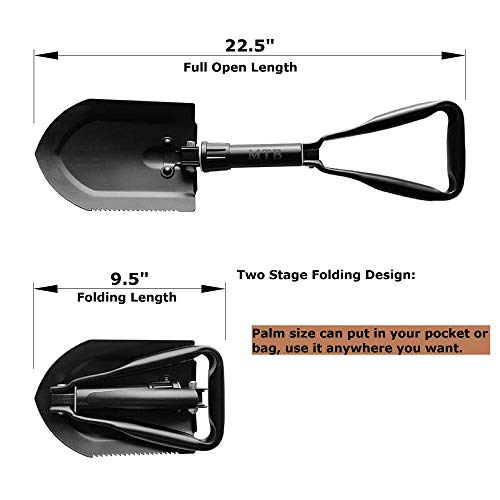 Military-Folding-Shovel-Camping-ShovelHigh-Carbon-Steel-Entrenching-Tool-wWood-Saw-Edge-and-Tactical-Carry-Case-228-Inch-Black