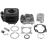 NICECNC 70CC 2 Stroke Big Bore Cylinder Head Rebuild Kit Compatible with ETON Viper 50 Lightning 50 Impulse50,Replacement for most Chinese Scooters with JOG/MinarelliI/Yamaha CLONE Motors