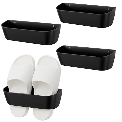 STFALI Organizador de zapatos para colgar, 4 unidades, zapatero de camping, accesorios para caravanas, se puede utilizar en el dormitorio y la sala de estar (negro) STFALI Organizador de zapatos para colgar, 4 unidades, zapatero de camping, accesorios para caravanas, se puede utilizar en el dormitorio y la sala de estar (negro)