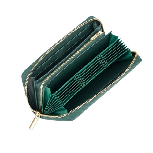 Women's Handbags Genuine Leather Wallets Money Organisers Coin Purses Card Cases Long Money Clips (Orange)3