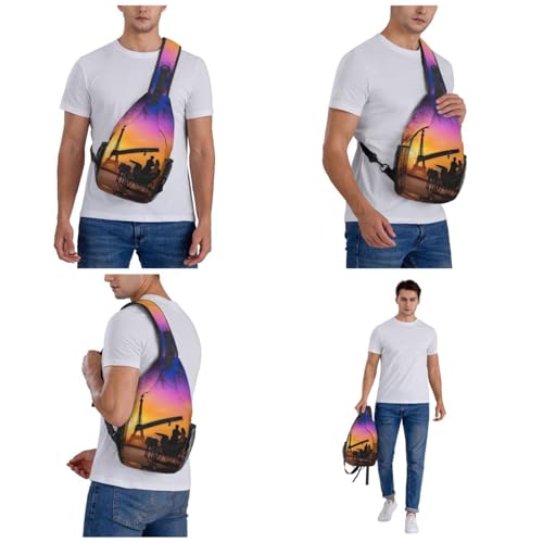 Bolso bandolera unisex para viaje y actividades al aire libre miniatura 6