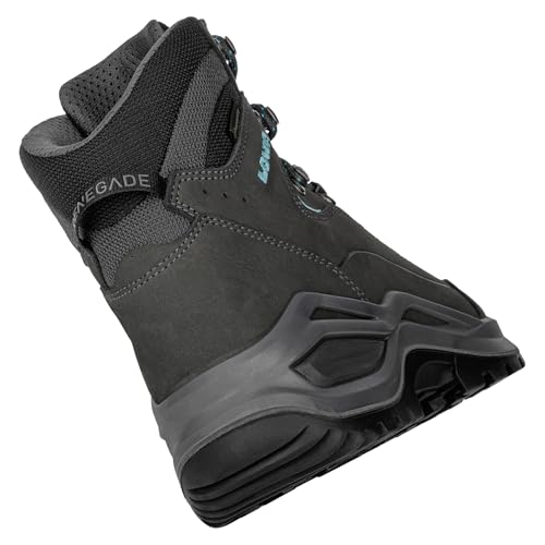 LOWA Stiefel mittel RENEGADE EVO GTX MID Ws S asphalt/türkis, 42