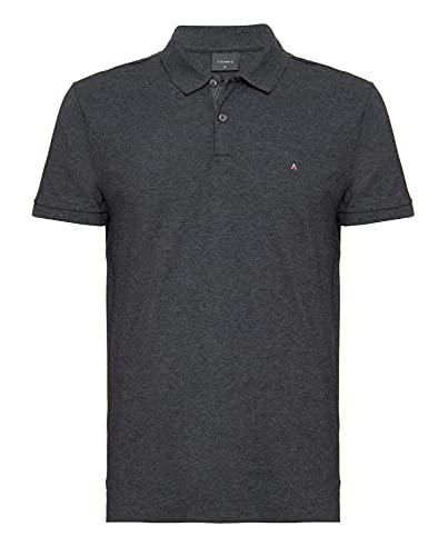 Aramis Camisa polo com detalhe interno, Masculino, Grafite Mescla, G