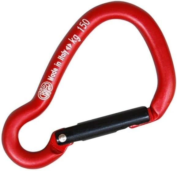 Kong Harness Alu Asymmetric Aluminum Carabiner, Lightweight Keyholder Clip for Backpack, Gear, and Accessories, Non-Climbing Utility Carabiner with Keylock Design, Made in Italy