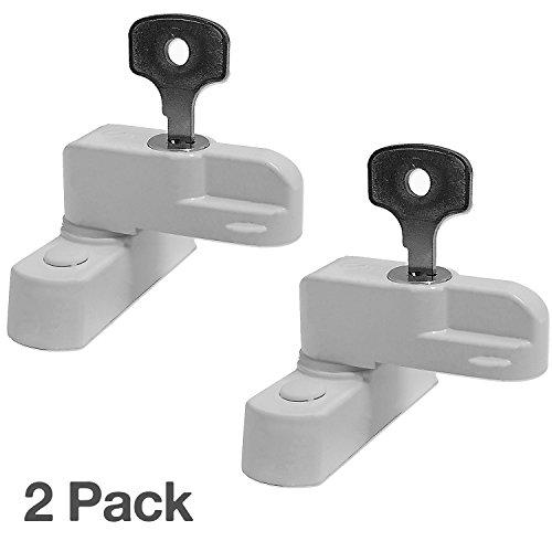 Verrou pour portes ou fenêtres coulissantes, avec 2 clés