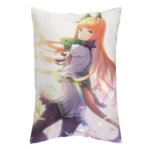 枕カバー サイレンススズカ 綺麗 ピローケース 60cm*40cm まくらカバー 寝具カバー ファスナー式 抱き枕 クッション 吸汗速乾 静電気対策強化 ソファクッションカバー 快適 肌に優しい 軽量 柔らかい ホテル品質 四節通用 家庭用 アニメ キャラ