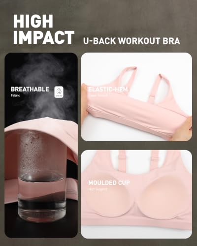 Image of RUNNING GIRL Adjustable Sports Bras for Women High Support,Full Coverage Molded Cup Sports Bra High Impact Workout Gym