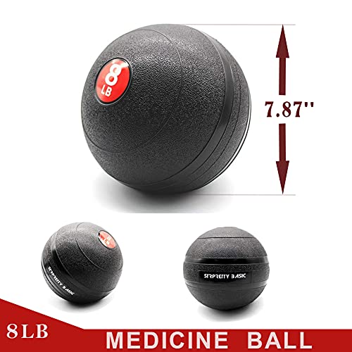 STRPRETTY BASIC Weight Training Slam Ball Medicine Ball 8 lbs, Ideal for Cross Training, Core Exercises, Plyometric and Cardio Workouts