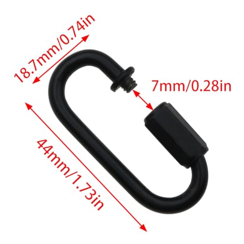 Image of Hook Rings for Light Fixture Light Fixture Hooks Nuts M10 Lighting Loops with Link Connector for Extending Light Fixture Chandelier Chains 2 PCS Black