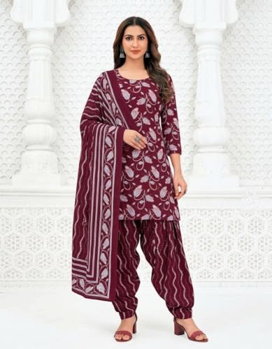 Image of Priyashi Women Unstiched Crepe dress materials | Crepe Salwar Suit for women with dupatta | suit material for women unstitched