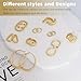 Earrings 9 Pairs 14K Gold Plated Earrings for Women Gold Twisted Hoops Earrings Jewelry for Women Gifts Ideal Gifts for Women (Gold1)