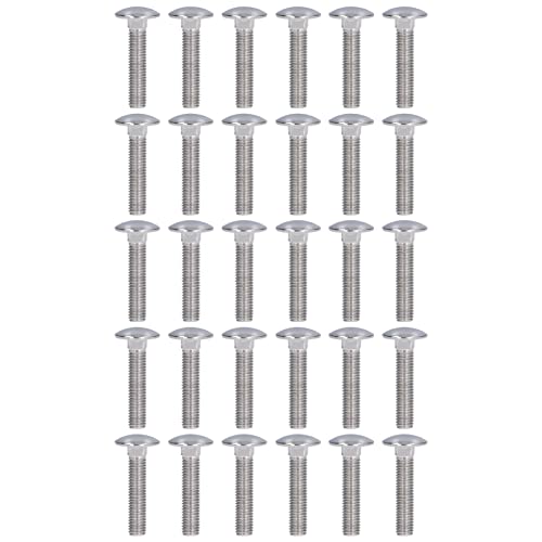 30Pcs M10 A2 70 Stainless Steel Carriage Bolts, Squares Neck Round Domed Bolts, High Strength Fasteners for Machinery, Various Sizes for Professional DIY Repair (M10*45)