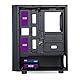 EMPIRE GAMING Gamer PC-Gehäuse Sapphire – ARGB Medium Tower ATX/Micro-ATX/ITX – Seitentür aus Hartglas – 3 Lüfter 3 Pins 5 V LED RGB Adressierbar 120 mm – MB Sync – Schwarz