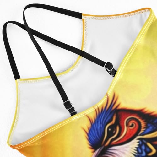 Colorful Bird Bathing Suit Toddler Girl Quick Dry Crossback Girls One Piece Swimsuits 3T4