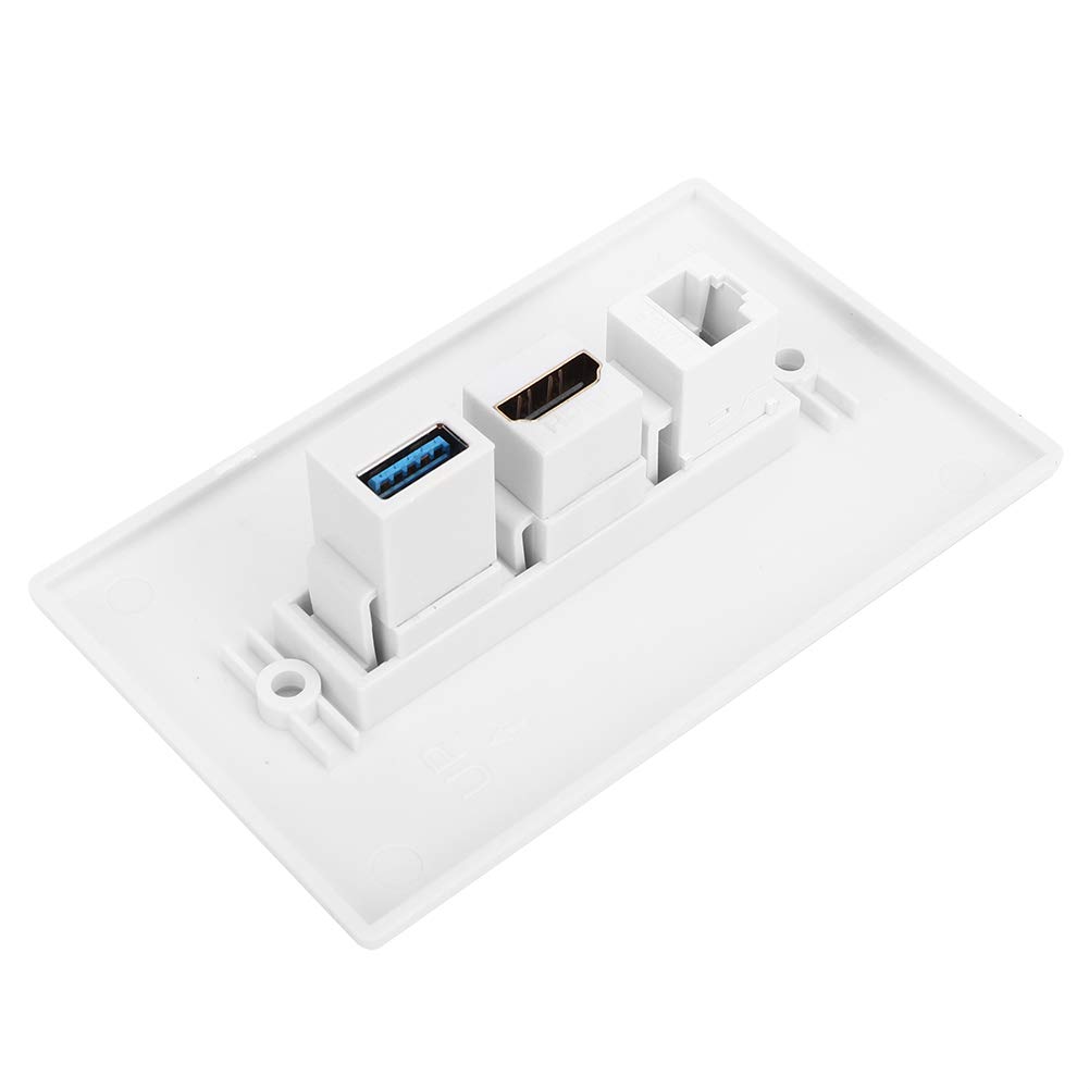 Piastra a muro Ethernet Cat6 HDMI USB 3.0 Pannello portatile multiplo