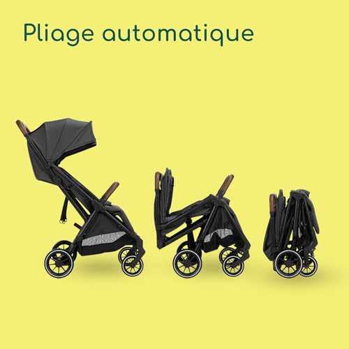 Bebeconfort Mane, Poussette Double, 0+ à 22 kg, Pliage Automatique, Inclinable À Plat, Arceau Pivotable, Harnais 5 Points, Fenêtre En Filet, Housse De Pluie, Sac De Courses (8 kg), Mineral Graphite – Image 5