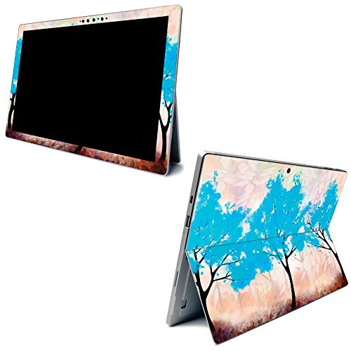 Image of MightySkins Carbon Fiber Skin for Microsoft Surface Pro 7 - Blue Woods | Textured Carbon Fiber Finish | Easy to Apply, Remove, and Change Styles | Made in The USA