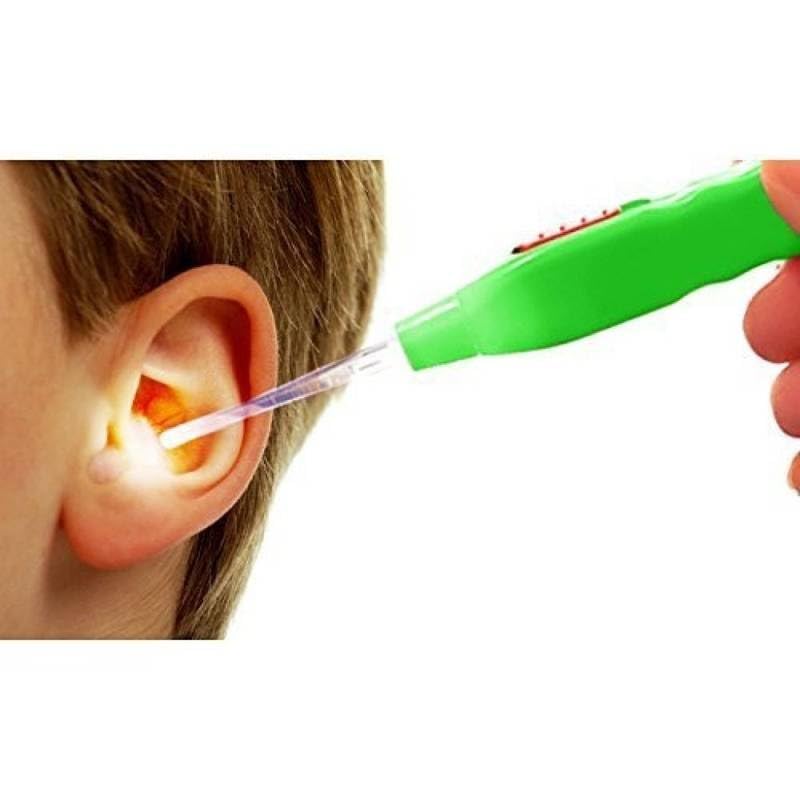 led flashlight earpick, safe ear wax remover tool with light, multiple attachment tips included (piece-01)