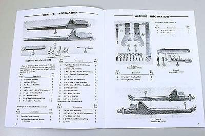 Service Operators Manuals for Ford 750 753 755 Backhoe Attachment for Owner Includes Assembly