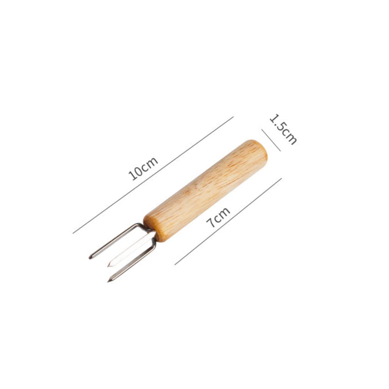 Abaodam 8Pcs Corn Forks with Wooden Handles Portable Stainless Steel Bbq Holders for Grilling Sweetcorn Durable Barbecue Utensils for Outdoor Cooking