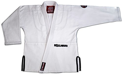 ROLL HARD Brand Economy Brazilian Jiu Jitsu Kimono with Belt - White only (A2)