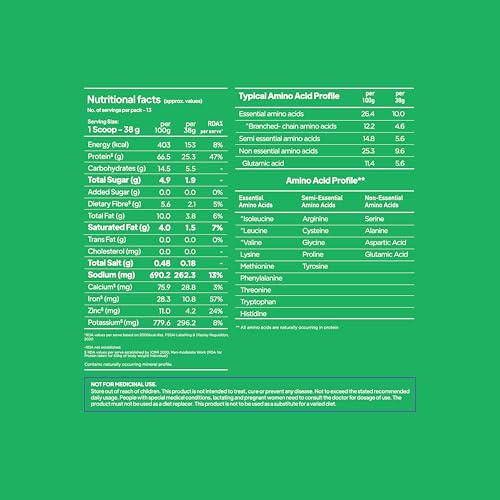 Image of Yogabar ProClean Plant Protein Powder - 25g Protein Per Serve - Chocolate Flavour with Monk Fruit Sweetener - Cleanest & Lightest Protein with Herbs for Easy Digestion - Ideal for Vegan Diet - No Added Preservatives, No Added Sugar (500g Pouch, 13 Servings)