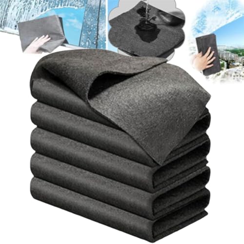 Thickened Magic Cleaning Cloth, Streak Free Miracle Cleaning Cloth, Reusable Microfiber Cleaning Cloths, Lint Free Cloth for Windows Cars Mirror TV Glasses (5PCS, 11.8 * 15.7in)