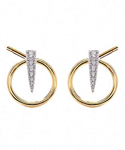 Boucles d'oreilles argent 925 couteau géométrique en relief plaqué or