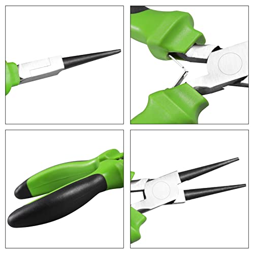 Image of Mini Round Nose Pliers Wire Looping Pliers Electrical Round Nose Micro Pliers 5 Inch Jewelry Making Repair Tool Handcraft