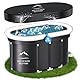 B&Y Ovales Eisbad, Faltbare Badewanne Erwachsene, Isolierte Eistonne für Innen und Außenbereich, Kältetherapie für Sportler Athleten, Ice Bath/Cold Plunge für Zuhause (Schwarz 100x65x65cm)
