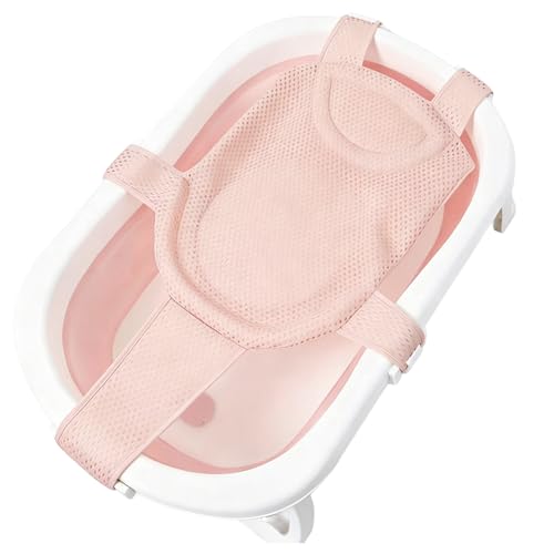 Cojín de Baño Antideslizante para Bebés 0-18 Meses - Red Ajustable Ergonómico, Malla Transpirable Segura Cómoda
