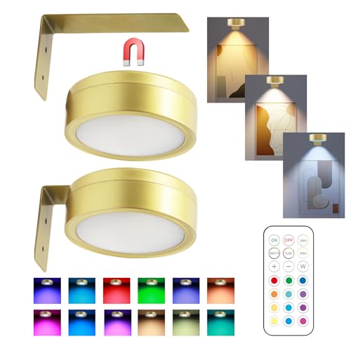 Eclairage Tableau Sans Fil Lot De 3 Lampes LED Magnétiques à Piles Rechargeables Pour Placards, Placards, Armoires Lampe Pour Tableau Sans Fil