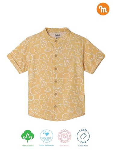 Milou Baby Boy's Regular Fit Shirt (TBANSHT048_Yellow - Image 2 thumbnail