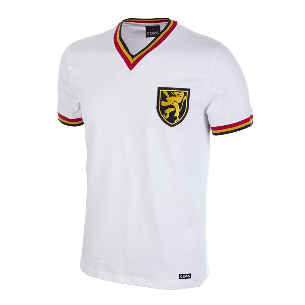 COPA - Maglia da Trasferta - Calcio - Uomo - Belgio Anni '70 - Bianco - 100% Cotone