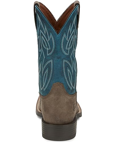 Image of Justin Canter 11 inch Western Boots for Men, Full Grain Leather, Woven Lining, Square Toe, Slip-Resistant Rubber Outsole
