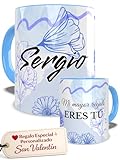 Taza Personalizada Nombre Regalo Hombre San Valentin Enamorados Amor Novio Esposo Cumpleaños Amigo Dia Del Padre Diseño Minimalista Arte Lineal Café Té Apta Microondas Regalos Chicos Desayuno