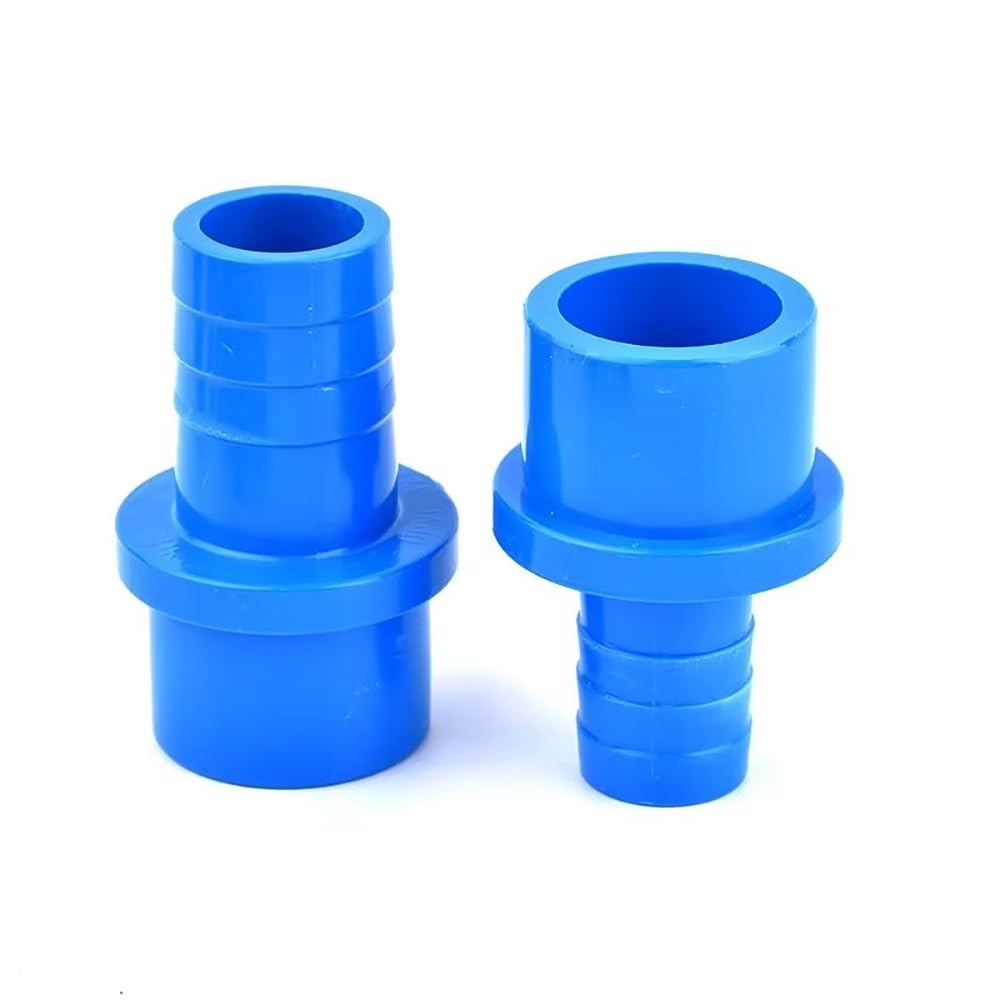 10 szt. Zestaw złączy węża PCV-srebrny/biały/niebieski-złączki do nawadniania ogrodu do sztywnej rurki plastikowe złącze pagoda(Blue,32mmx20mm)