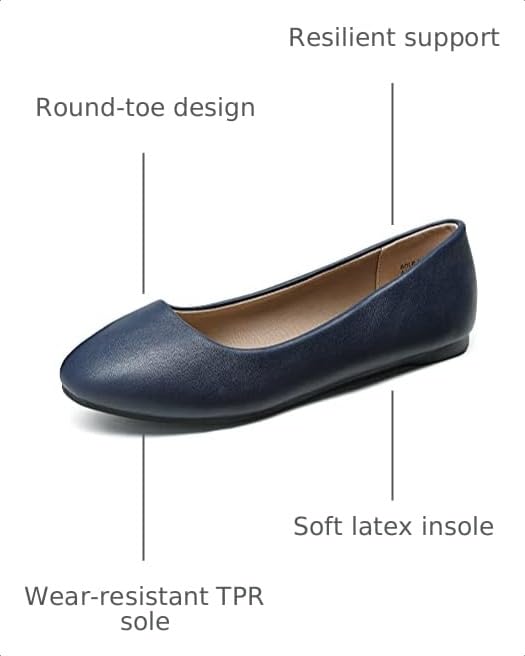 Image of DREAM PAIRS Women's Sole-Simple Ballerina Walking Flats Shoes