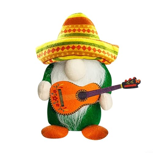 Fiesta Gnome Plush Collectibles Charming Decorations for Cinco de Mayo and Spring Home Style (Guitar) Fiesta Gnome Plush Collectibles Charming Decorations for Cinco de Mayo and Spring Home Style (Guitar)