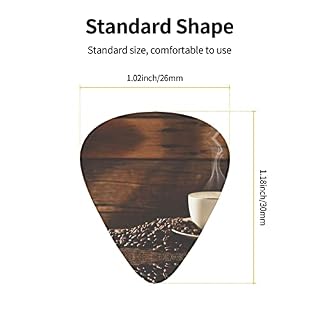 Tasse à café et grains de café médiators de guitare ensemble de 12 pièces pour guitare acoustique, guitare électrique… - Les Beatles, Paul McCartney, John Lennon, RIngo Starr, George Harrison Tasse à café et grains de café médiators de guitare ensemble de 12 pièces pour guitare acoustique, guitare électrique… – Image 4
