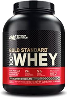 Optimum Nutrition Gold Standard 100% Whey Protein Powder, Double Rich Chocolate, 5 Pound (Packaging May Vary)